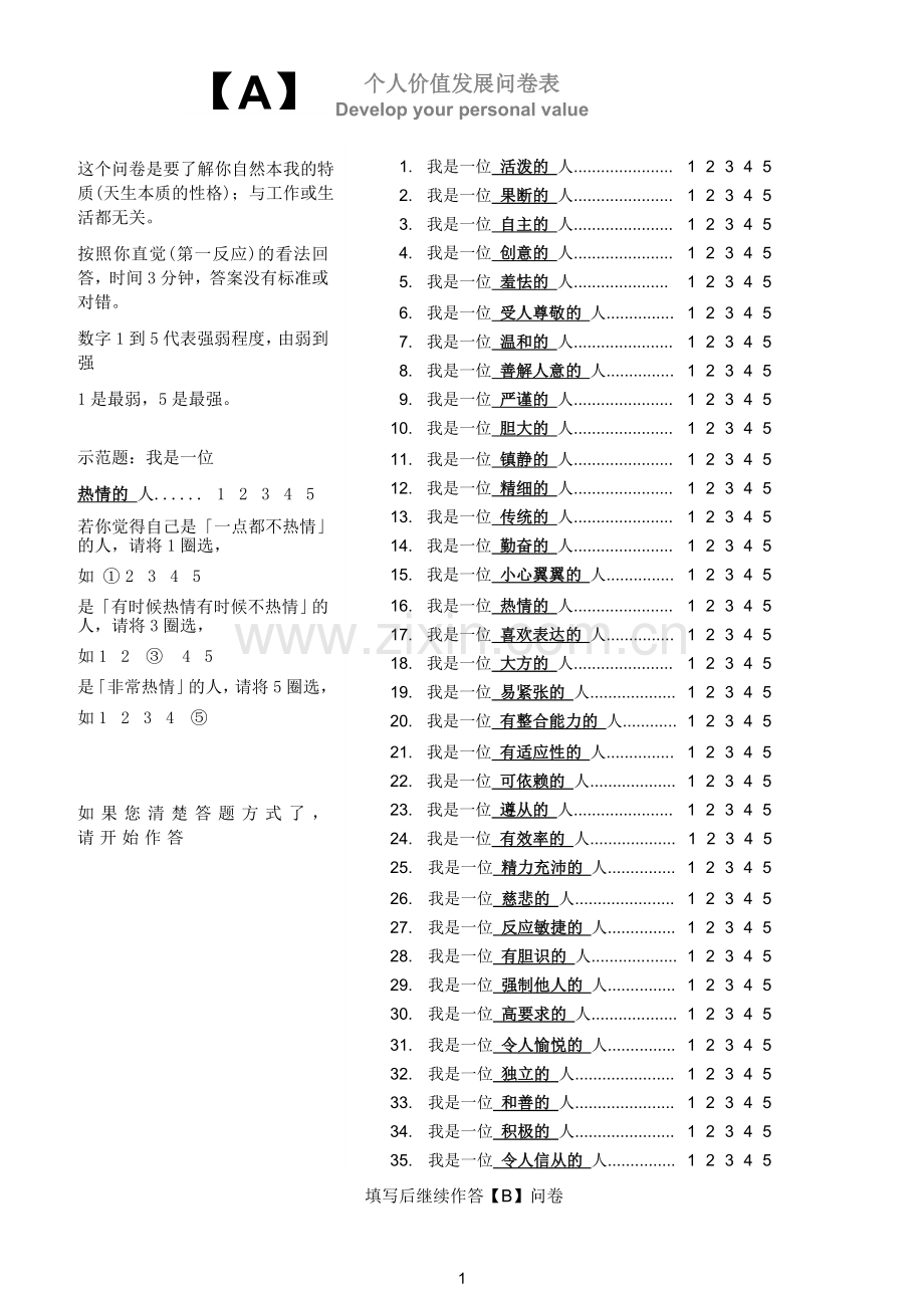 个人价值发展问卷表模版模版.doc_第2页