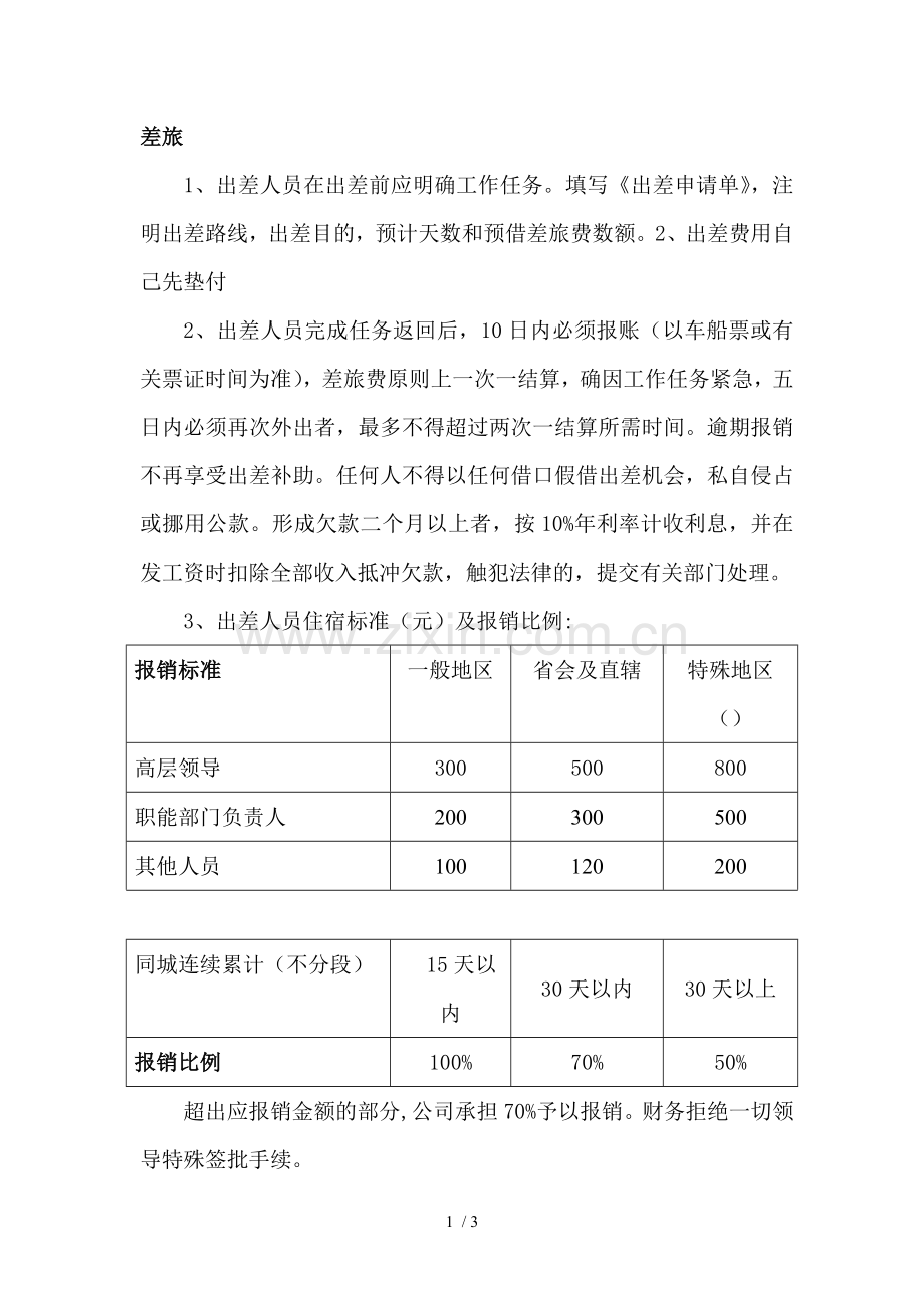 出差补助标准.doc_第1页