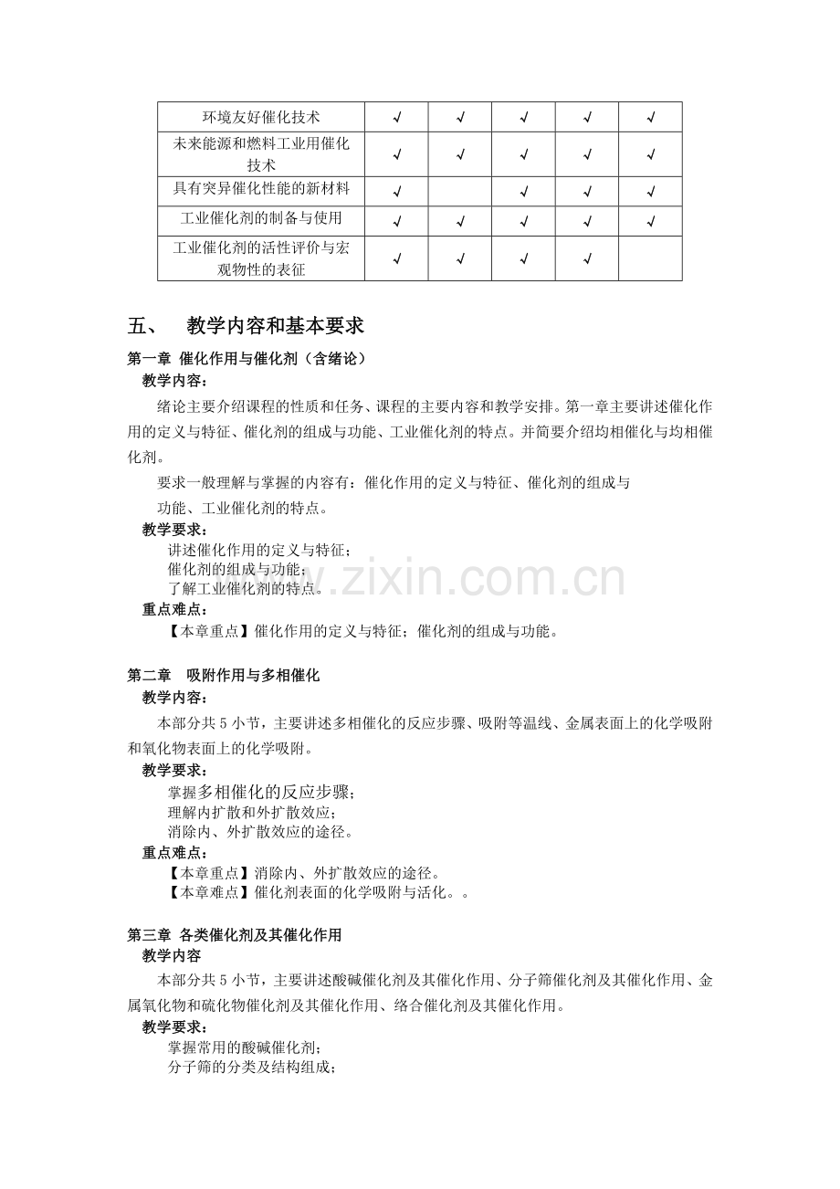 工业催化课程教学大纲.doc_第2页