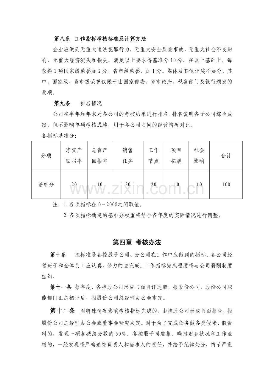 房地产公司经营业绩考核办法模版.docx_第3页