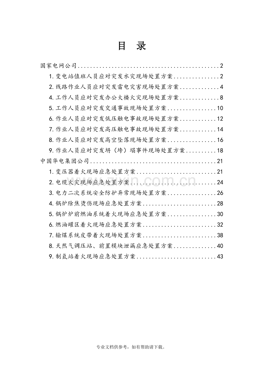 电力电网典型事故现场处置方案范例.doc_第1页