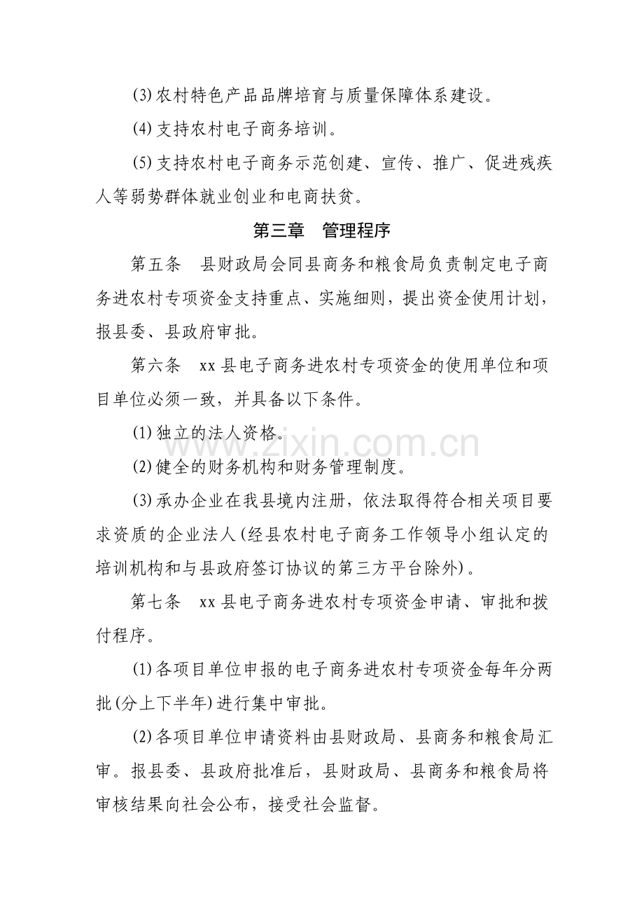 县电子商务进农村专项资金管理办法模版.doc_第2页