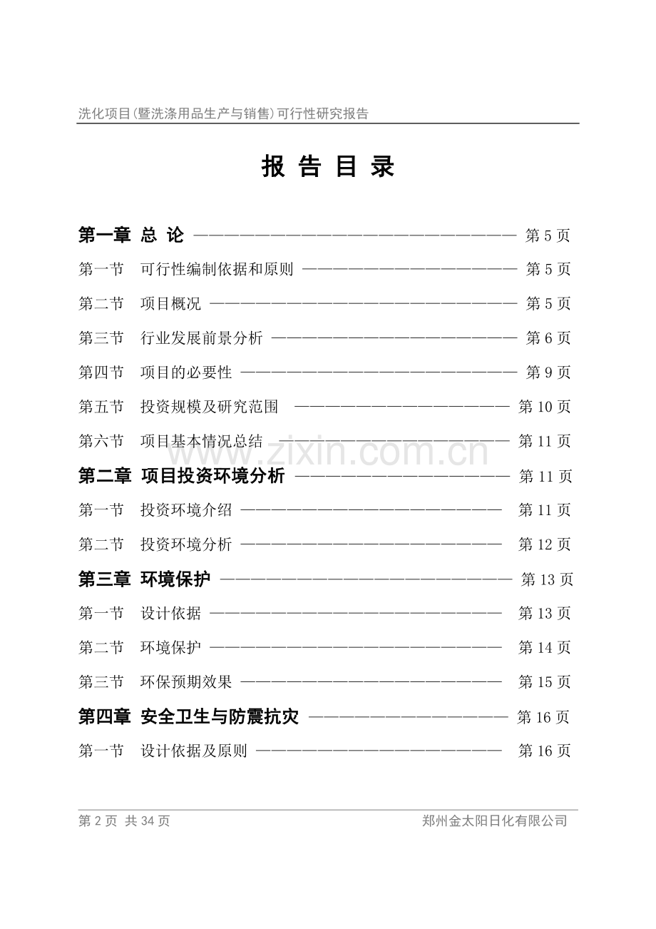 洗化项目(暨洗涤用品生产与销售)可行性研究报告书.doc_第2页