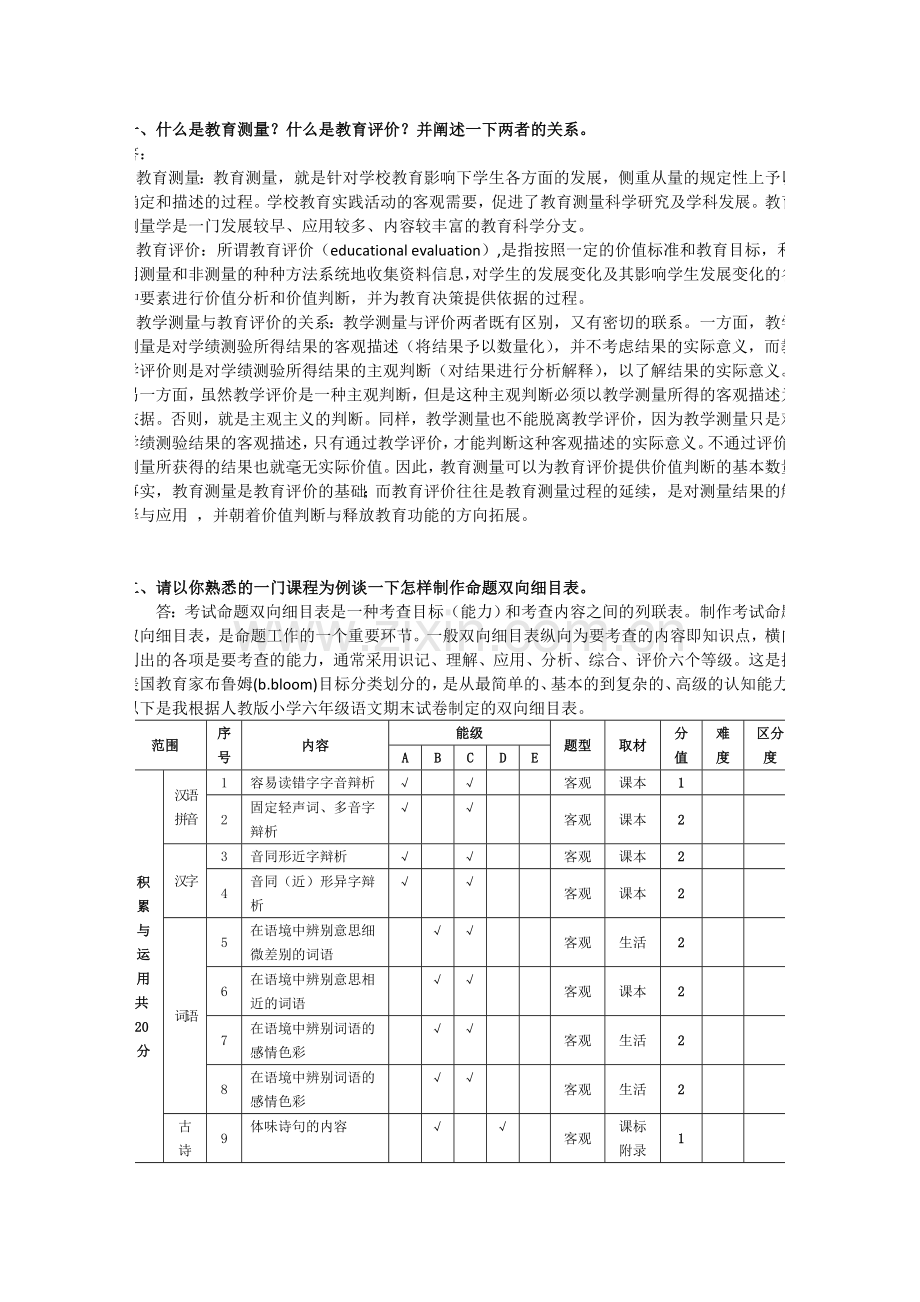 师范大学网络继续教育函数本科2016教育统计与测量评价第一次和第二次作业.doc_第1页