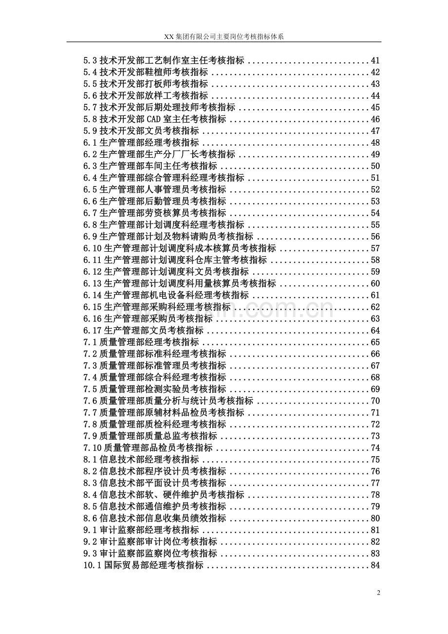 制造型公司主要岗位考核指标体系模版-全套.doc_第3页