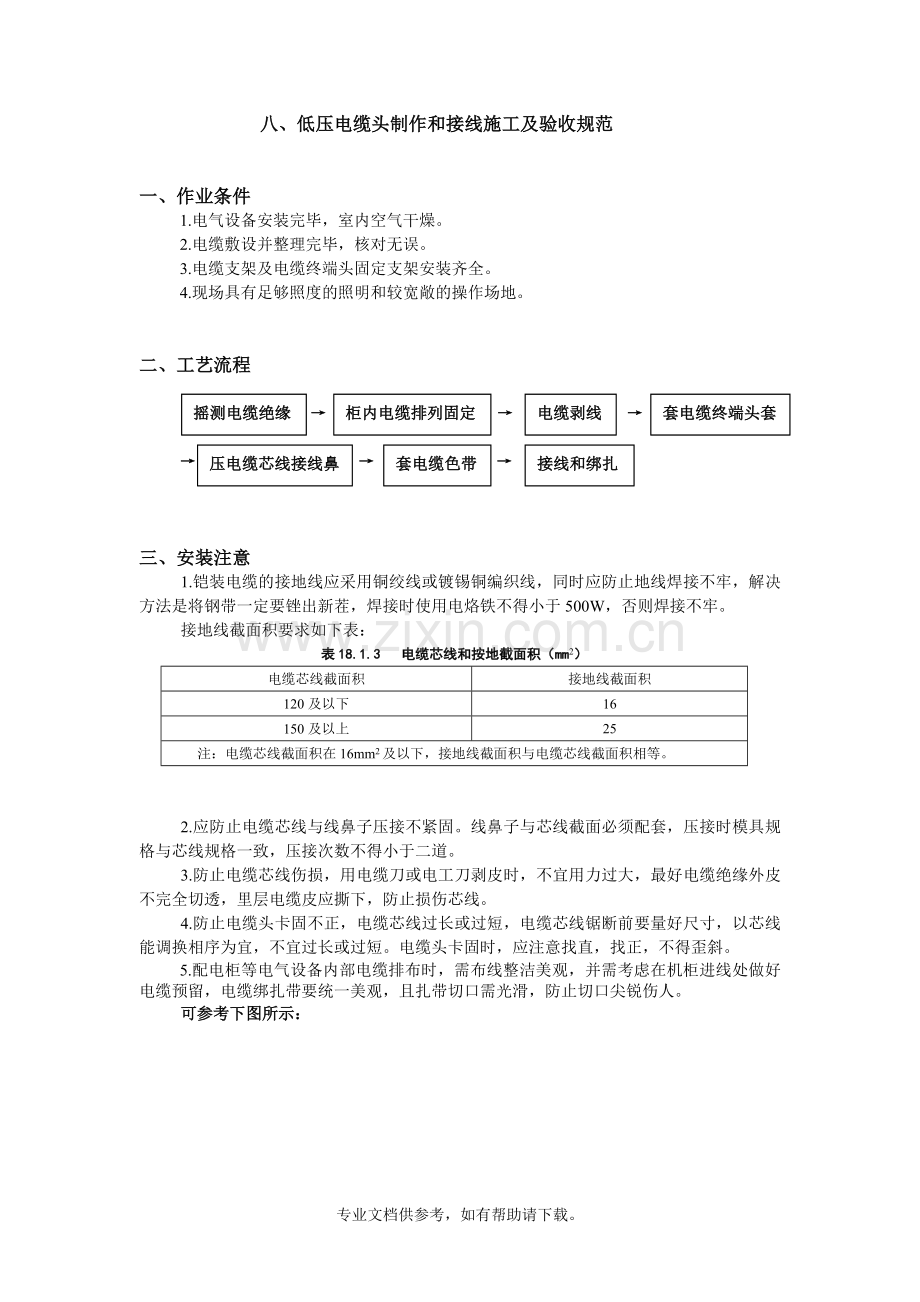 低压电缆头制作安装施工及验收规范.doc_第1页