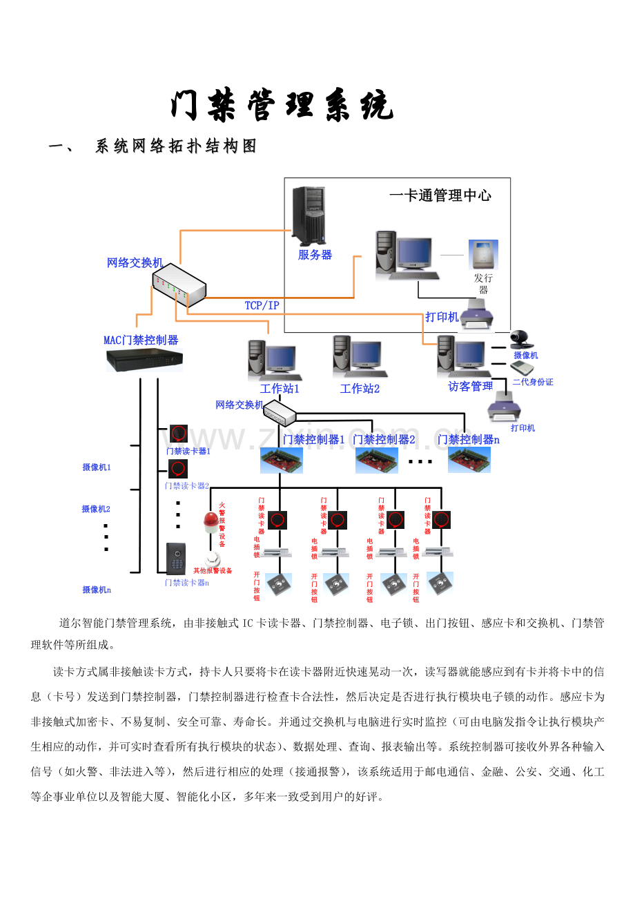 纯门禁管理系统方案.doc_第1页