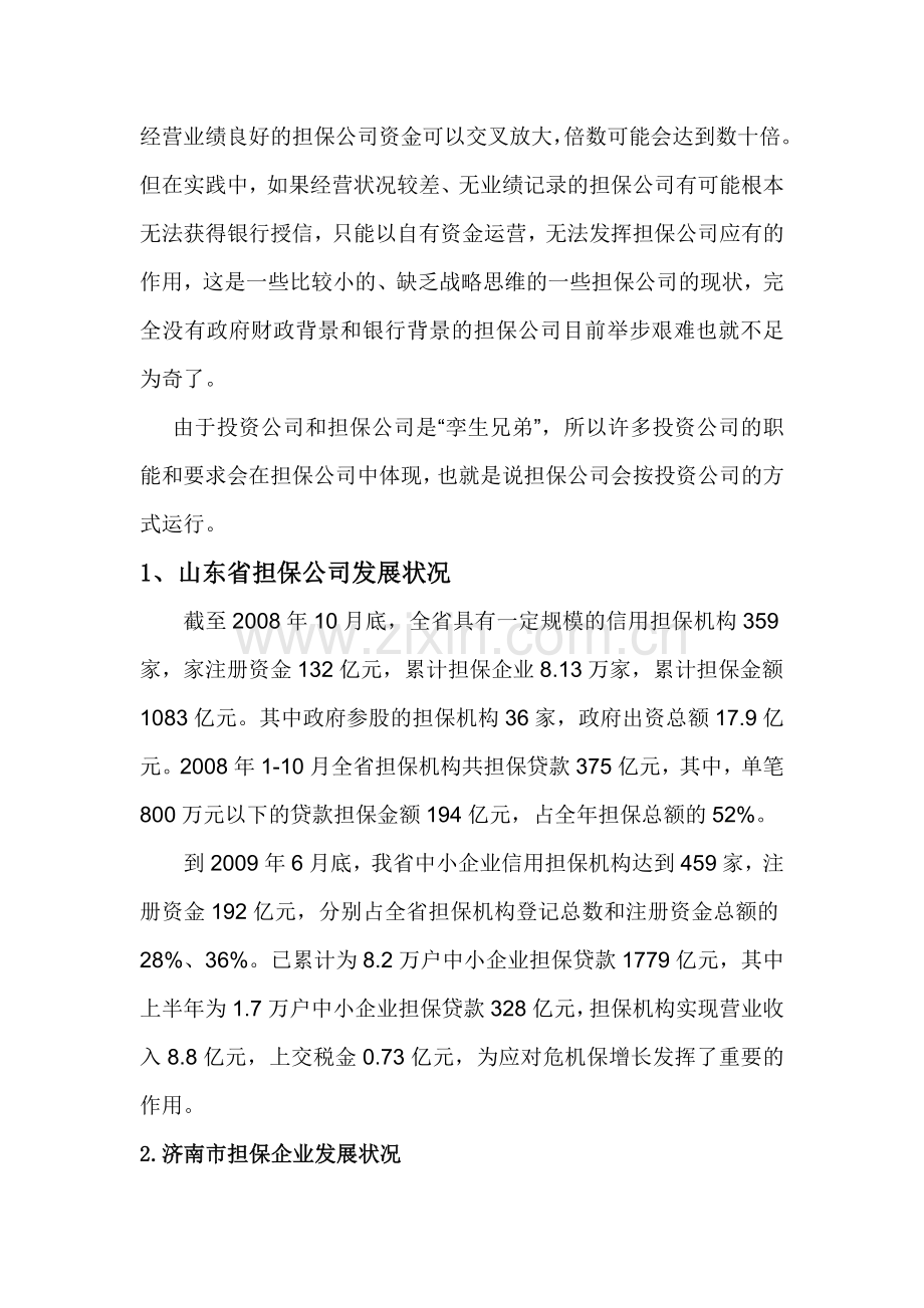 融资担保公司的岗位调查报告.doc_第3页