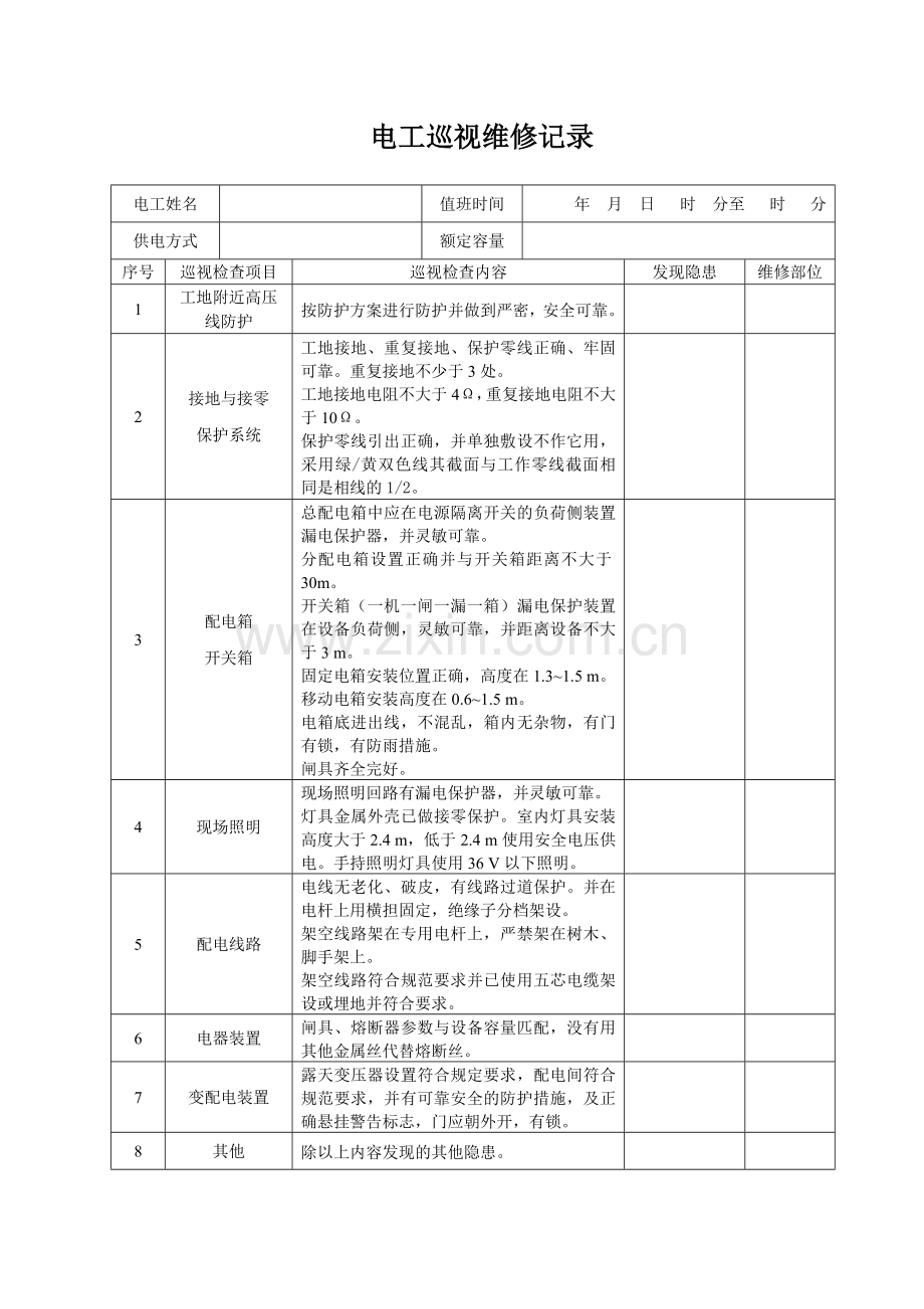 电工巡视维修记录.doc_第2页