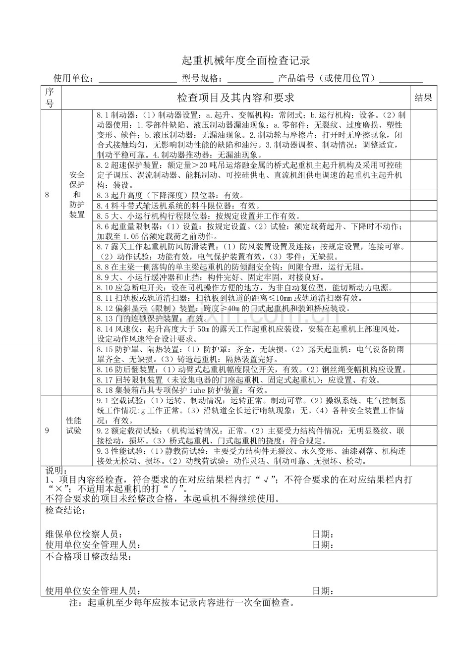 起重机械维保检查记录.doc_第3页