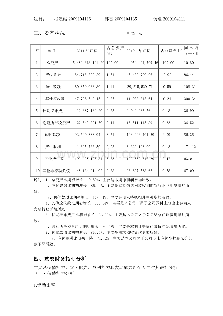 同仁堂药业度财务报告分析.doc_第2页