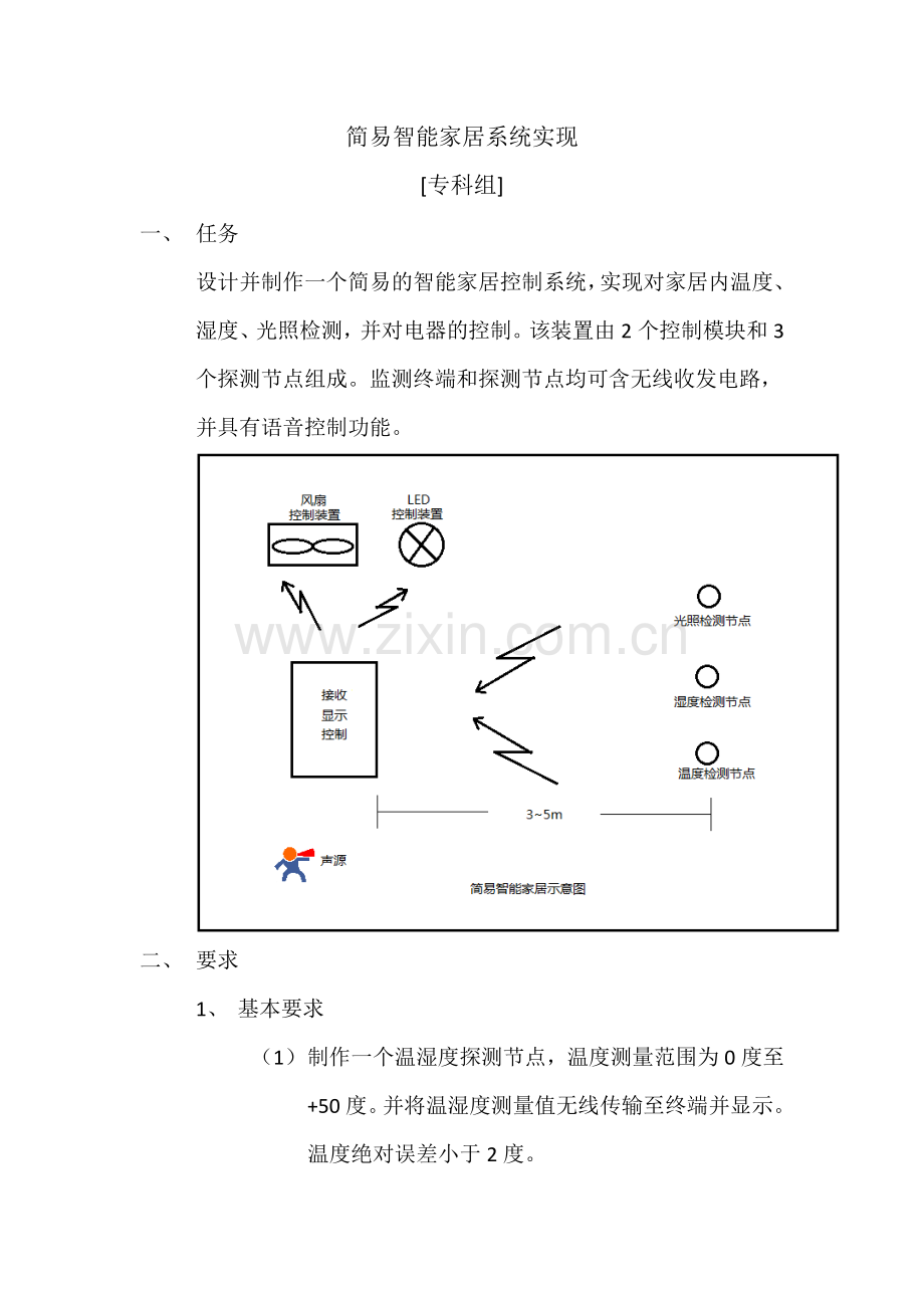 简易智能家居系统实现.doc_第1页