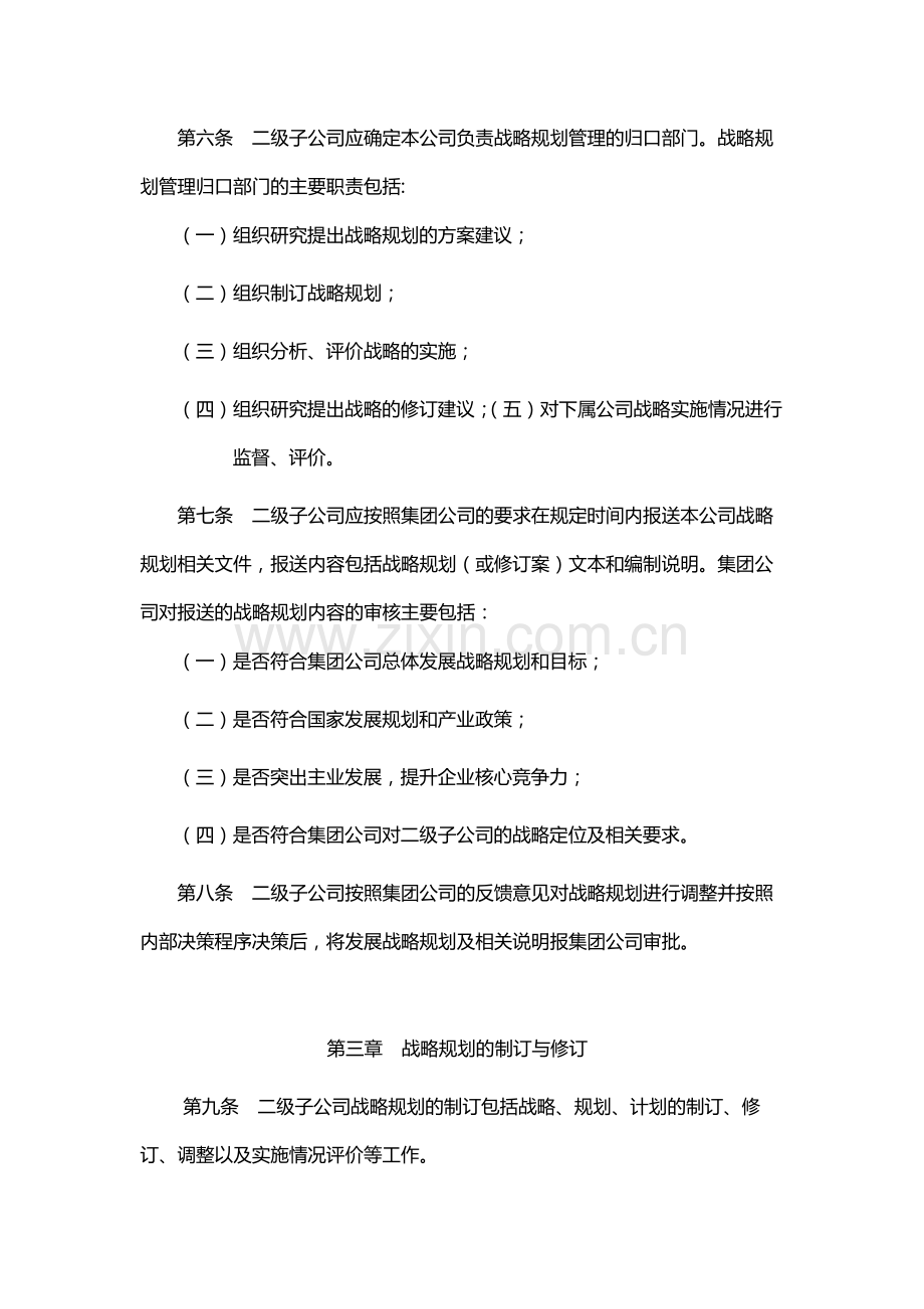 国有公司子公司战略规划管理办法(试行)模版.docx_第2页