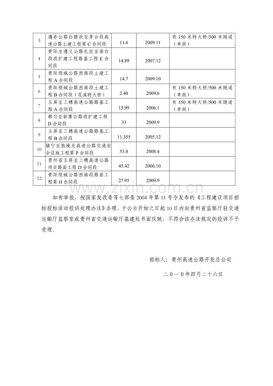 贵州省思南至剑河高速公路公路工程施工监理招标汇总.doc_第2页