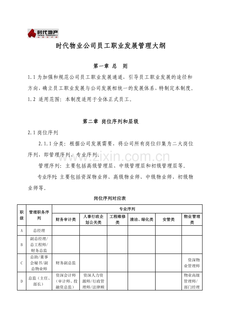 物业公司职业发展通道.doc_第1页