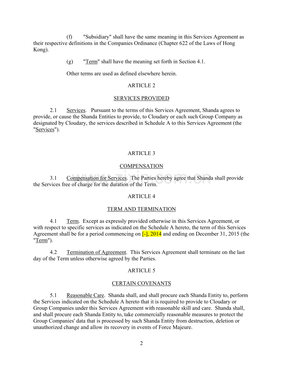 Transitional-Service-Agreement过渡服务协议模板-中英文.doc_第2页