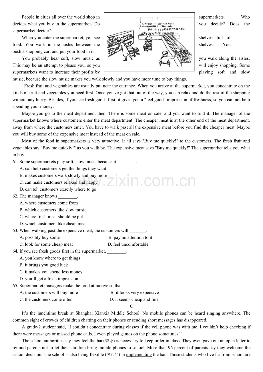 高一英语训练五.doc_第3页