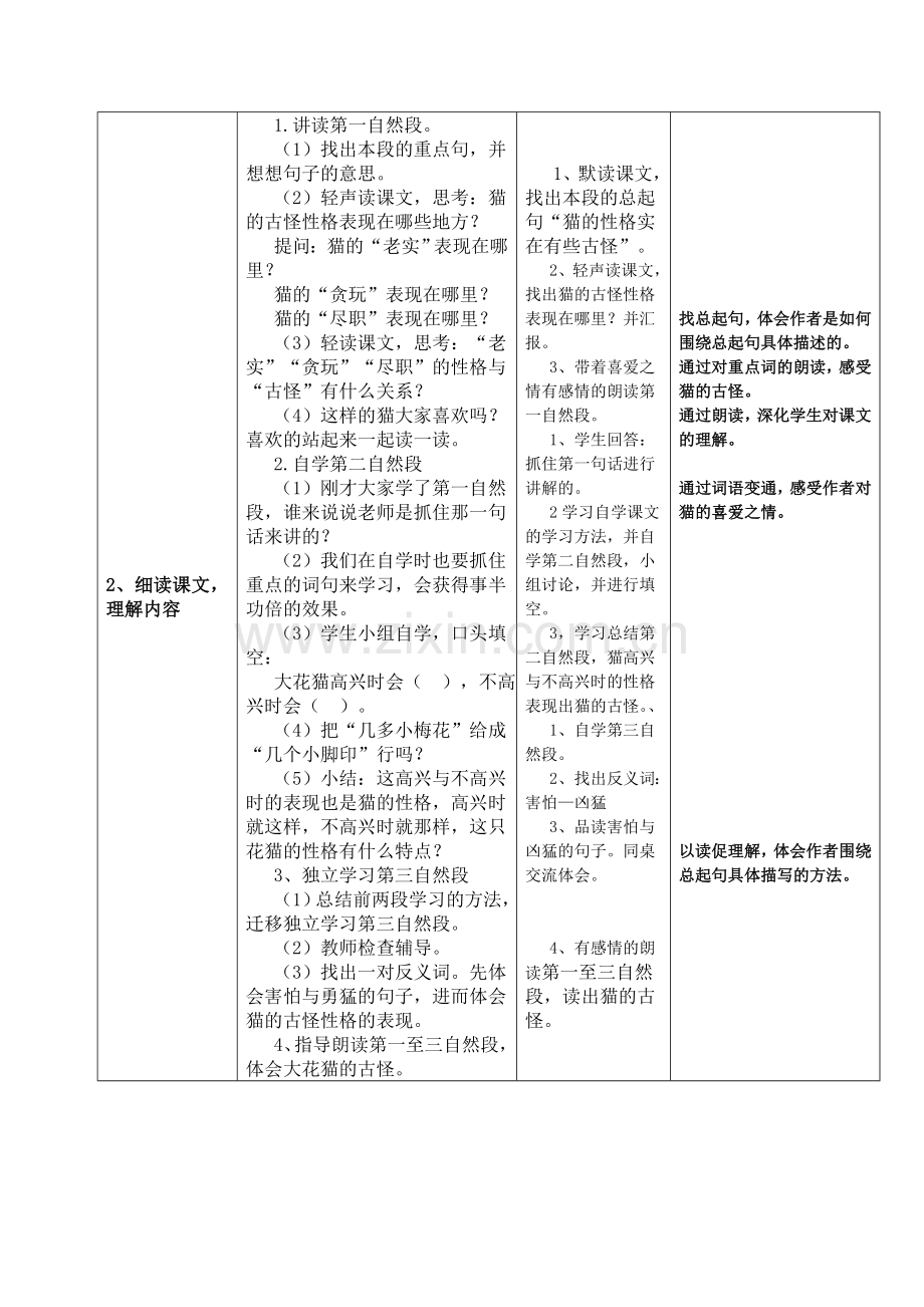 猫表格式教学设计方案模板.doc_第3页