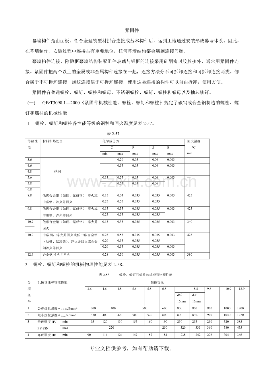 螺栓紧固件材料性能表.doc_第1页