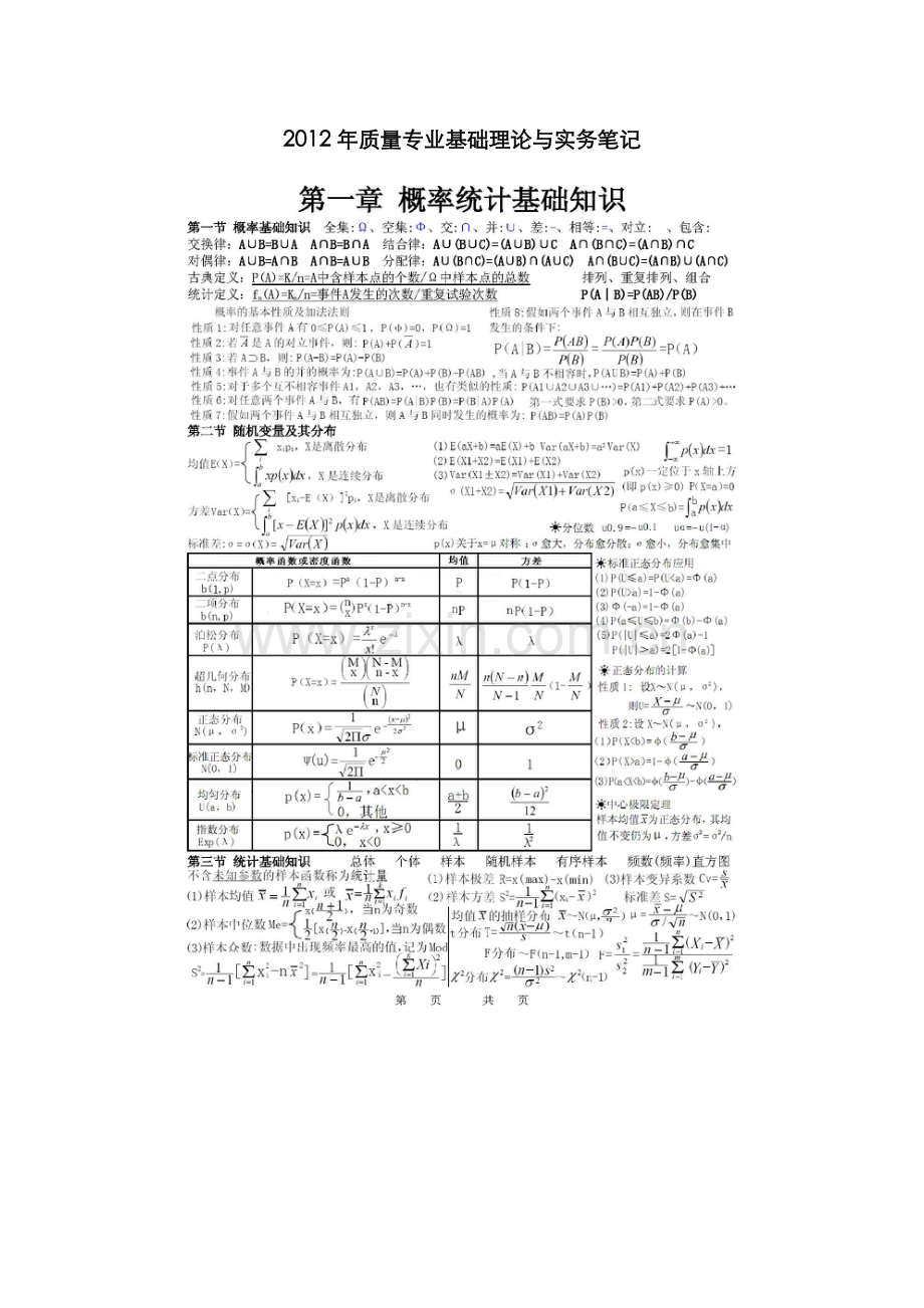 质量专业基础理论与实务笔记.doc_第1页