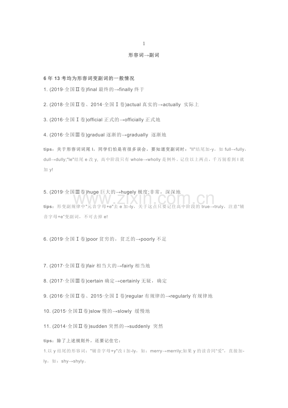 高中英语考试5大类词性转换汇总.docx_第1页