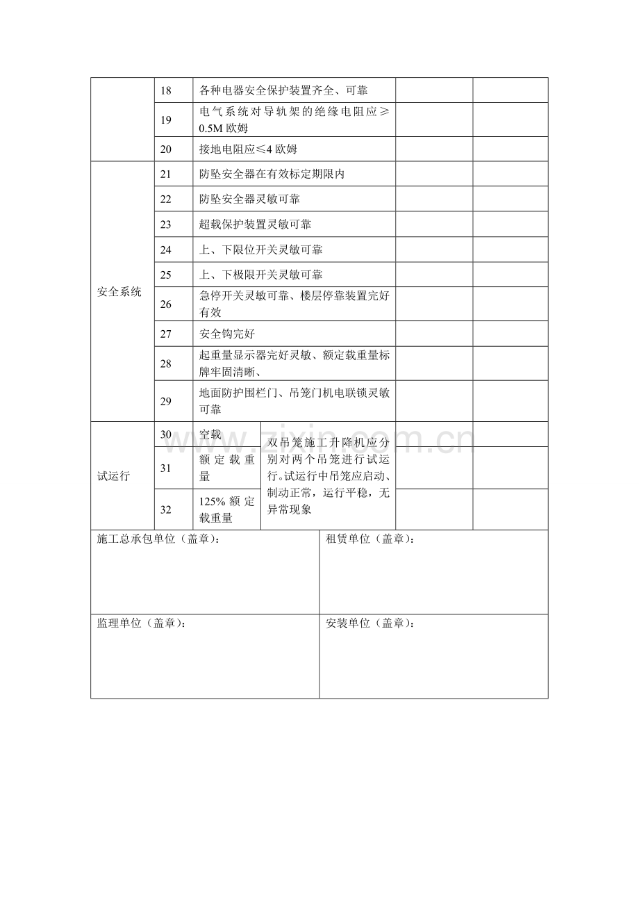 施工电梯顶升加节安装附着联合验收表.doc_第2页