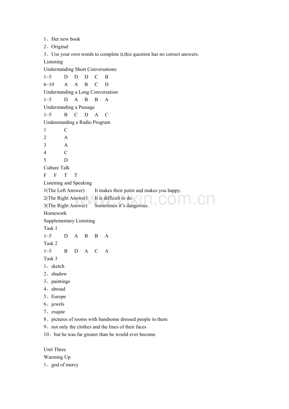 新视野大学英语第二版第四册听说教程答案完整版.doc_第2页