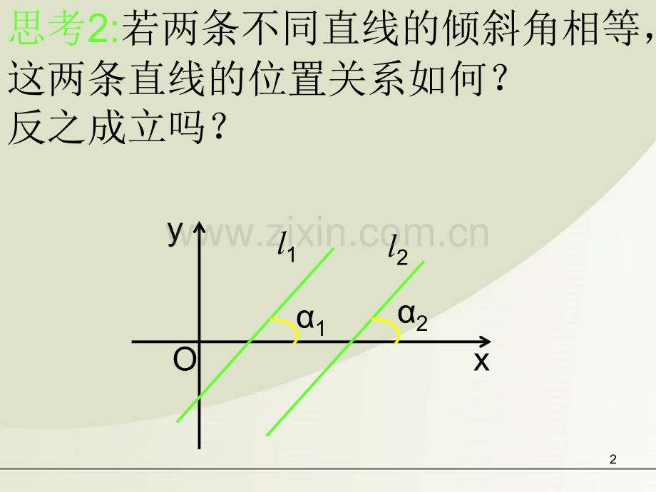 高一数学必修二312两条直线平行与垂直的判定新人教A版必修.pptx_第2页