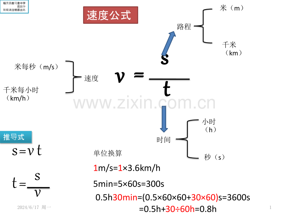 初中物理公式.ppt_第1页