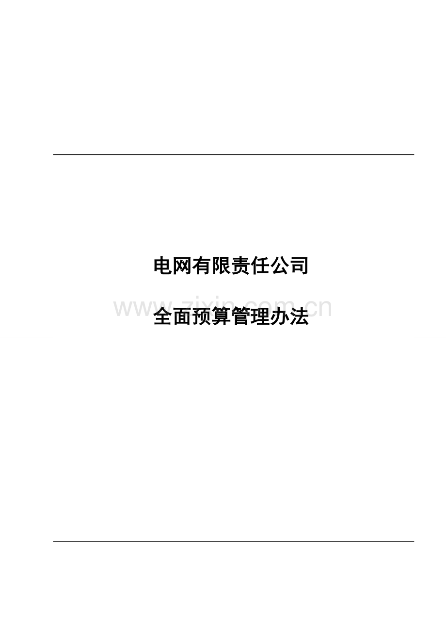 国有企业全面预算管理办法模版.doc_第1页