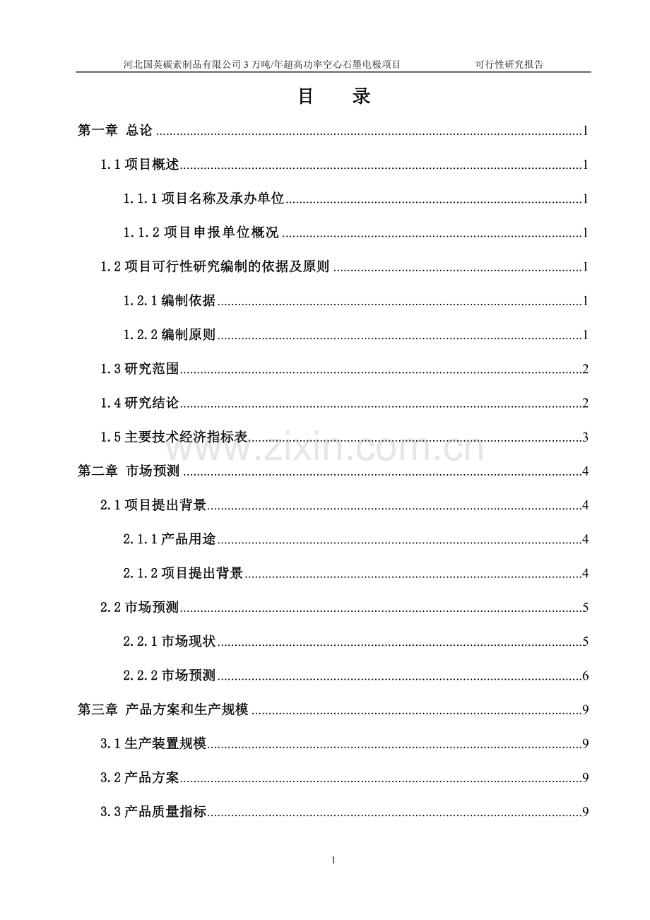 年产3万吨超高功率空心石墨电极项目可行性研究报告送审稿.doc_第2页