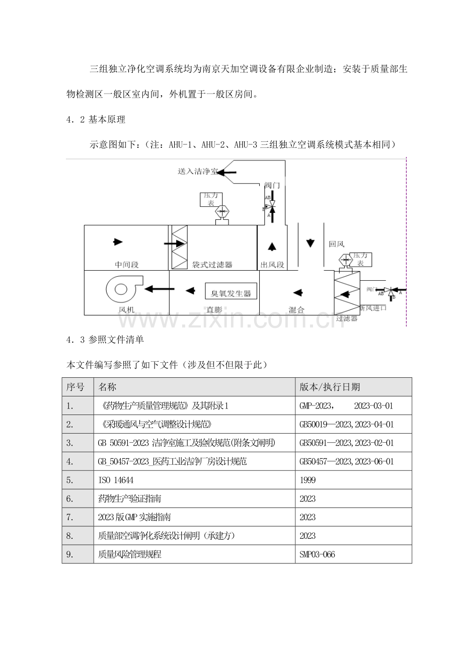 质量部检验室空调净化系统确认方案.docx_第3页