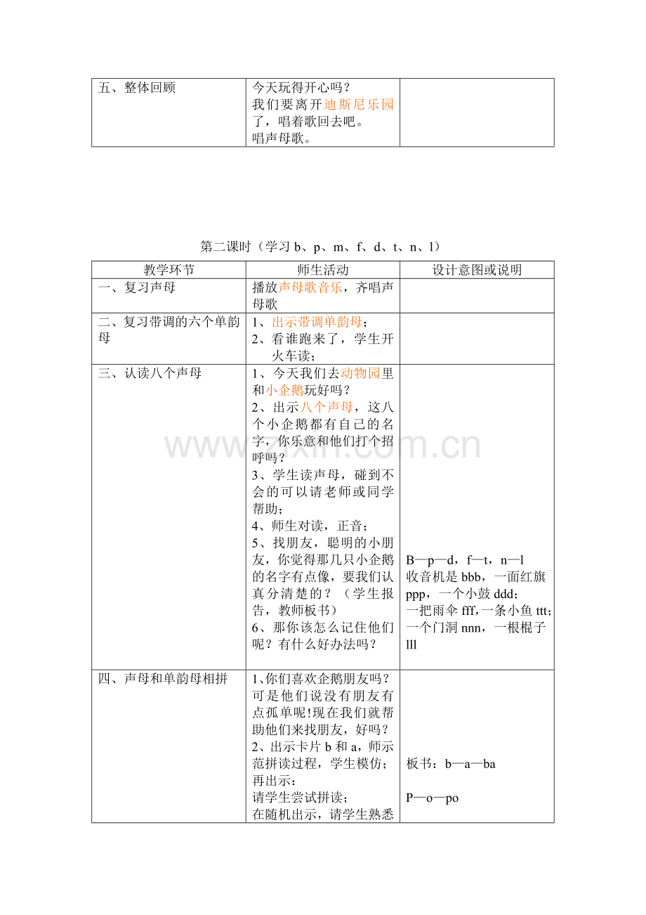 新版幼儿园大班拼音教案声母教学设计.doc_第3页