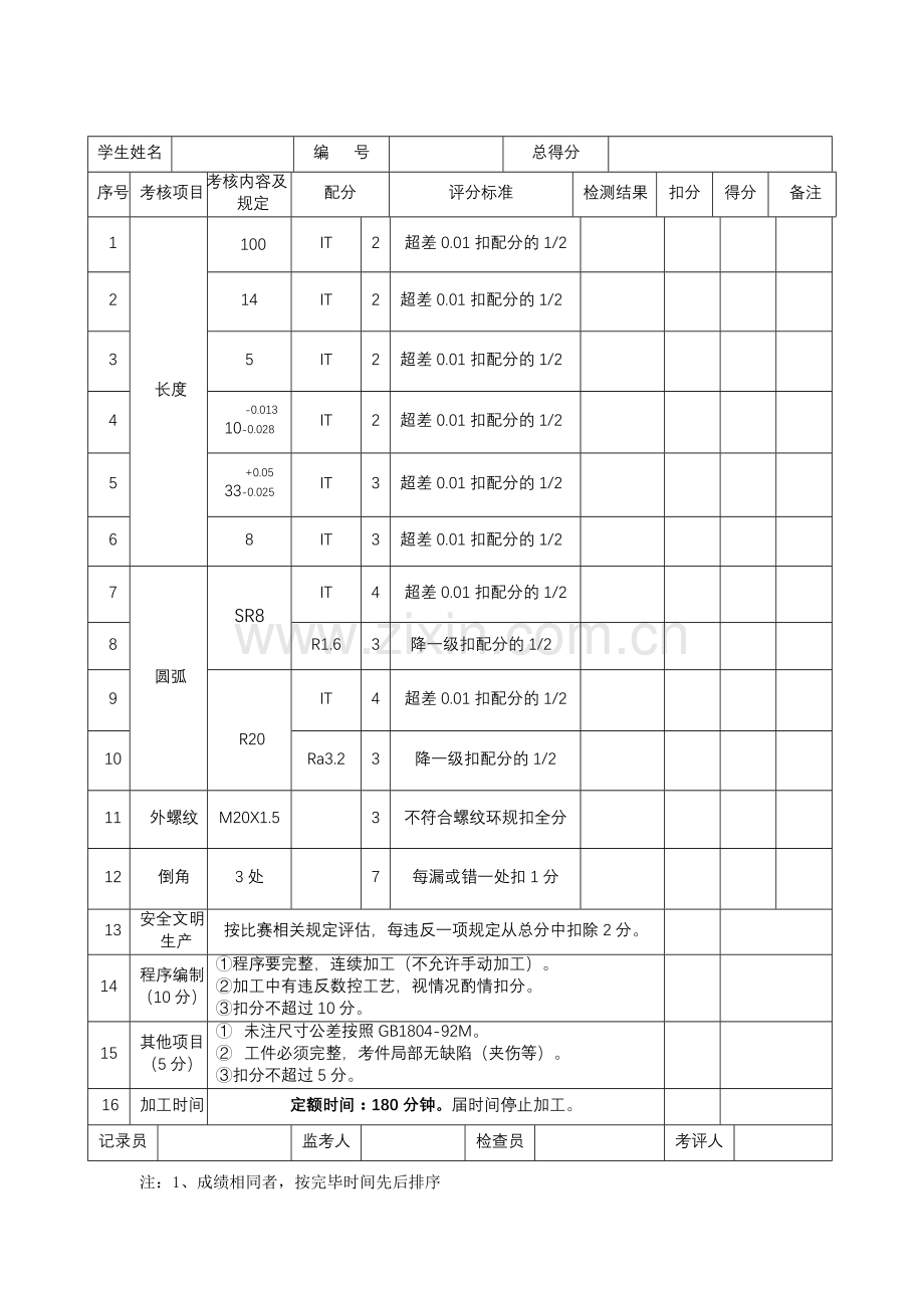 2023年数控车技能竞赛实操训练图纸集.doc_第2页