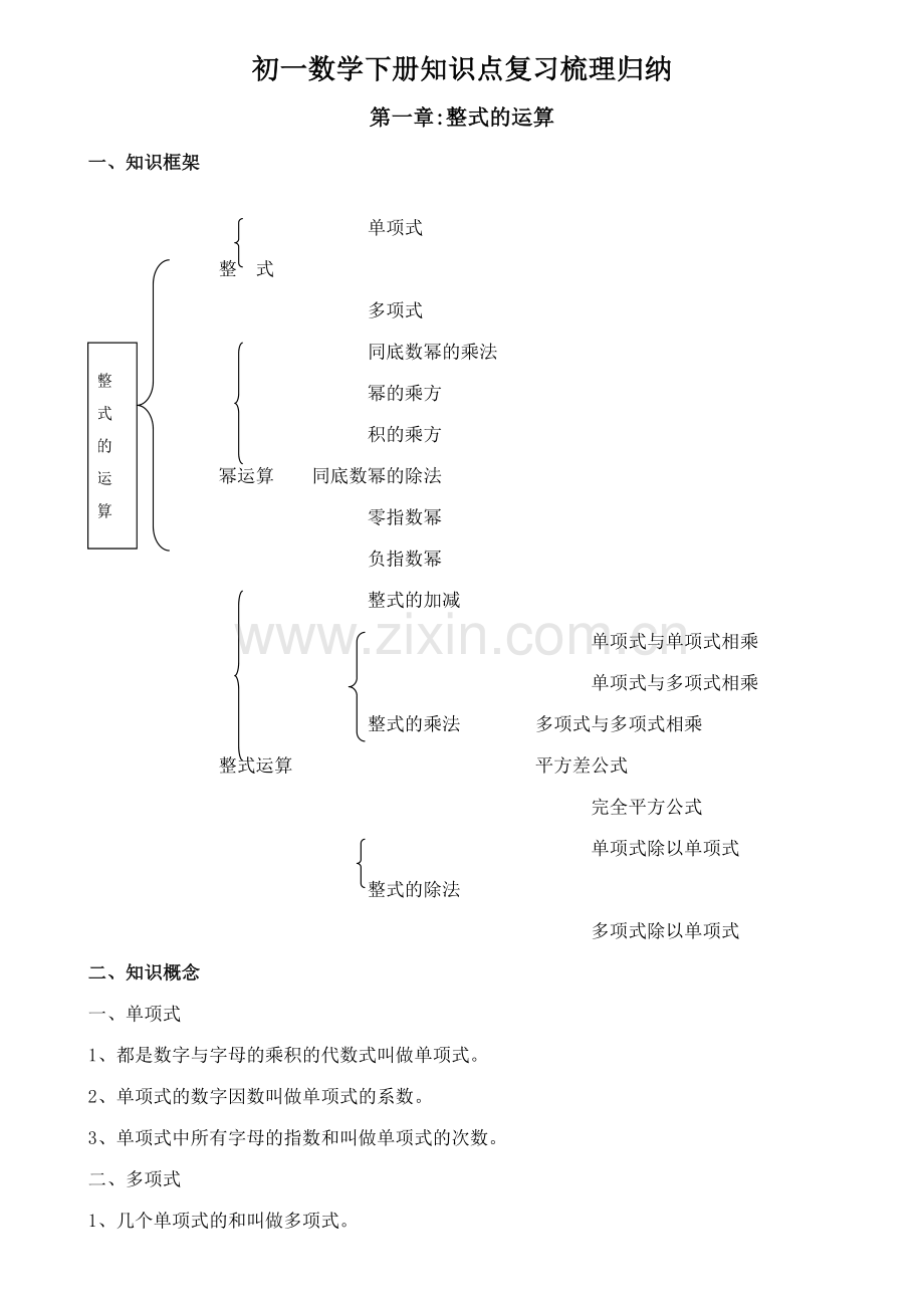 2023年初一数学学霸笔记下册.doc_第1页