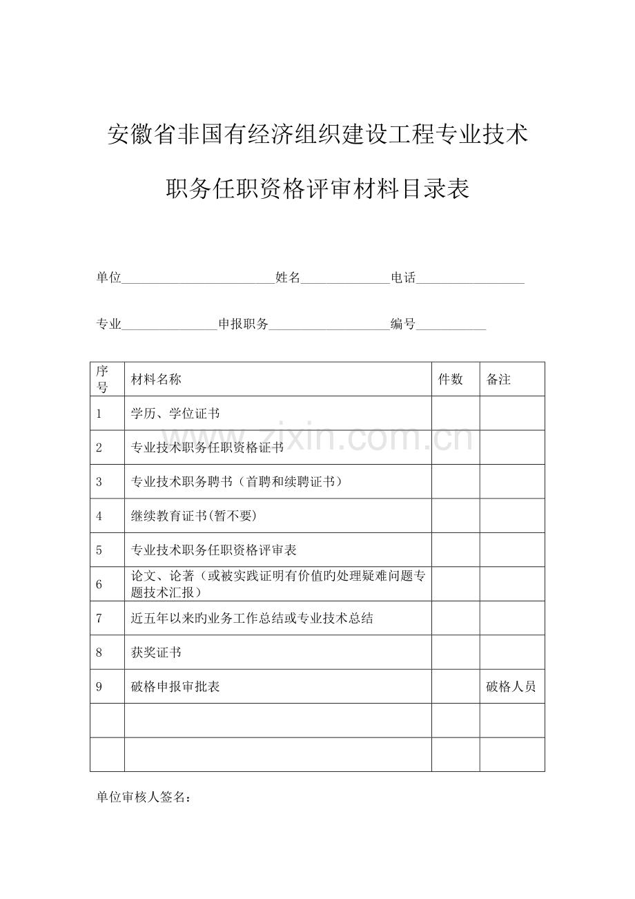 安徽省非国有经济组织建设工程专业技术.doc_第1页