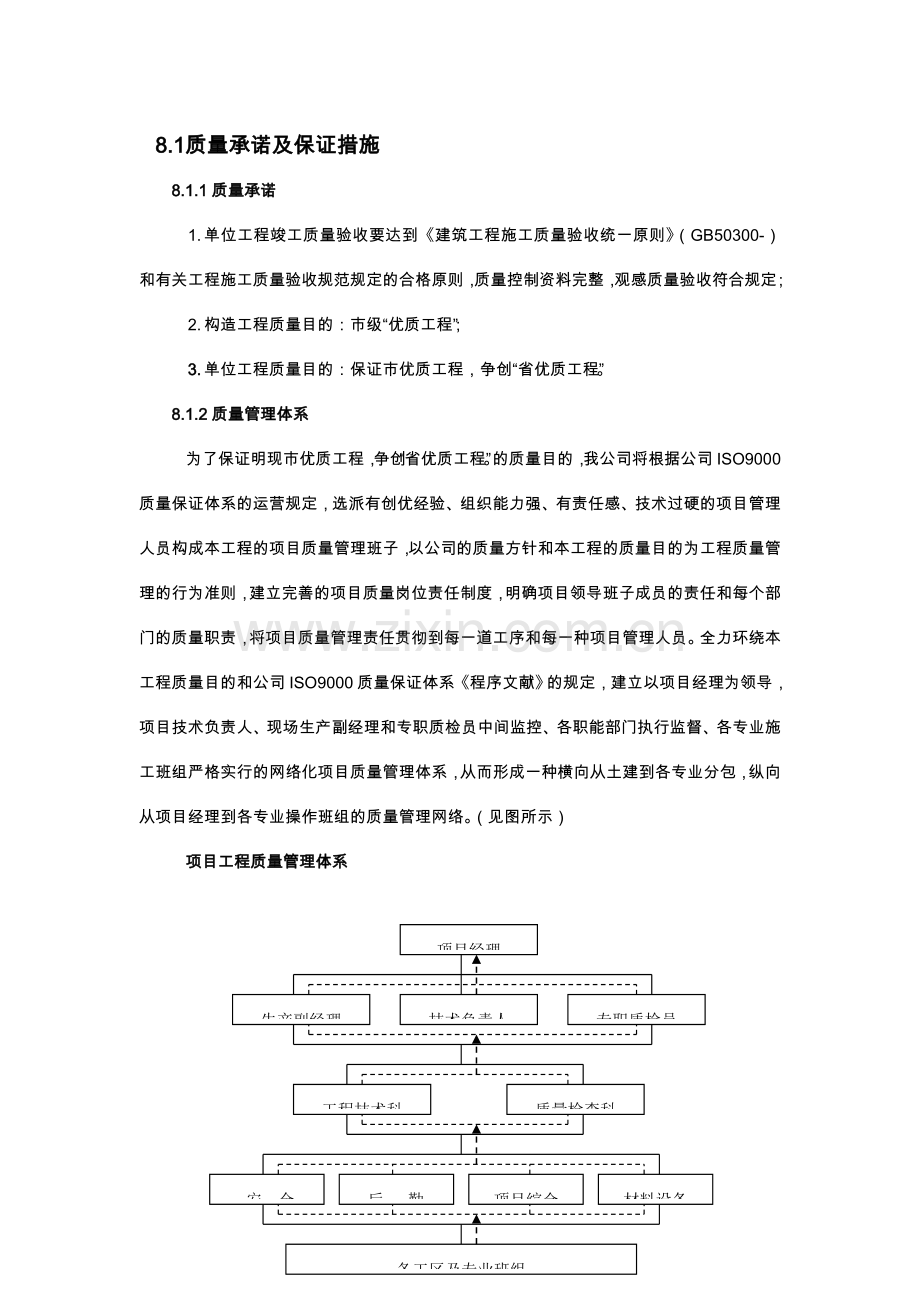 工程质量承诺与质量保证措施.doc_第1页