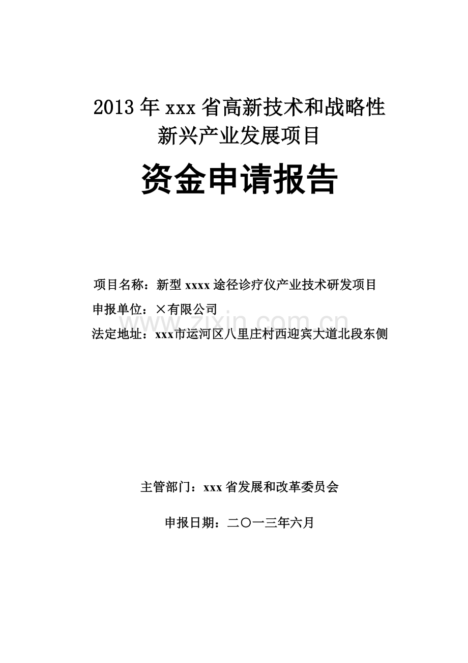 新型途径诊疗仪产业技术研发项目资金申请立项可研报告.doc_第1页