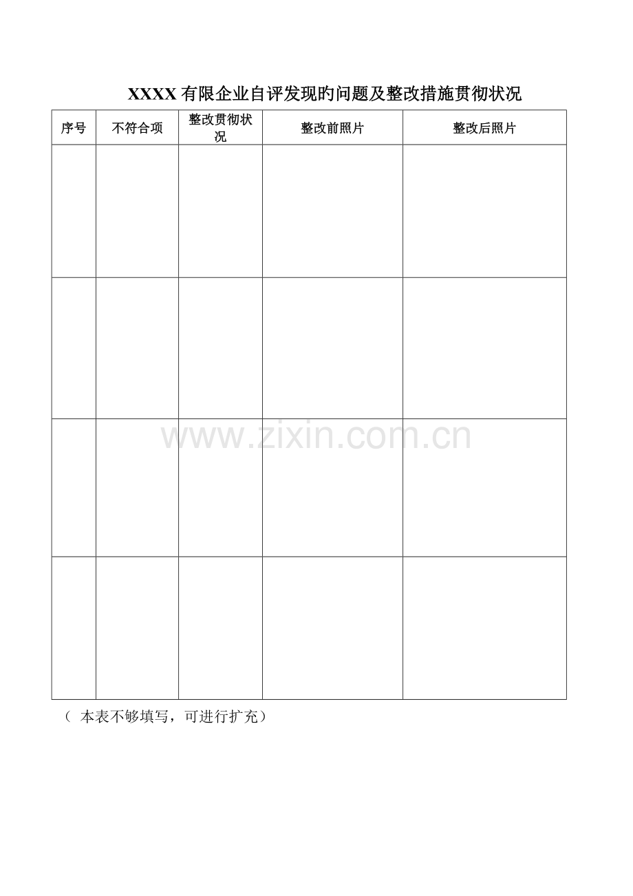 有限公司自评发现的问题及整改措施落实情况.doc_第1页