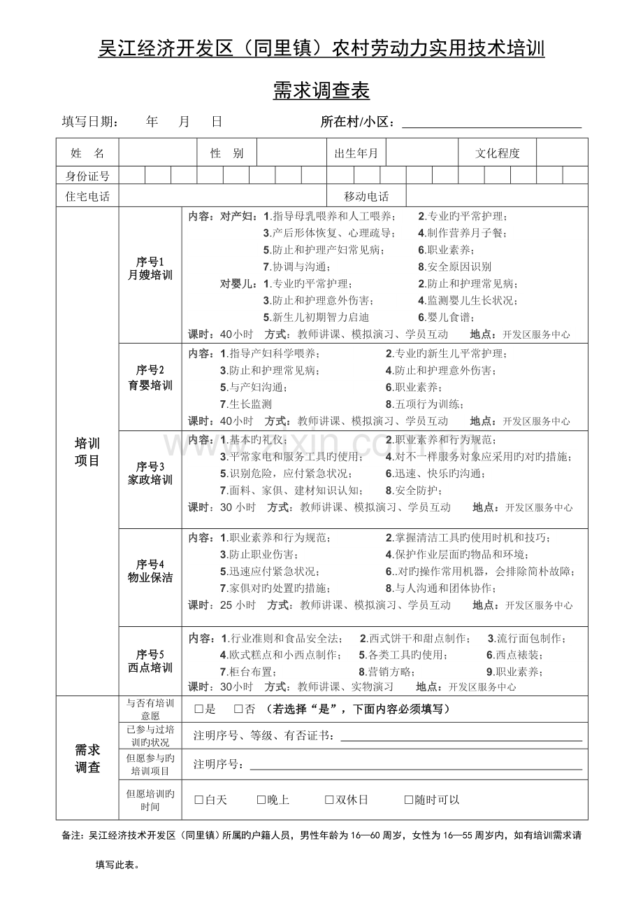 吴江经济开发区同里镇农村劳动力实用技术培训.doc_第1页