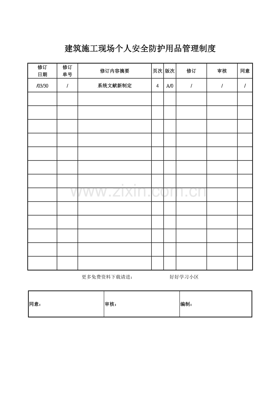 建筑施工现场个人安全防护用品管理制度.doc_第1页