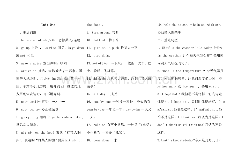 2023年冀教版八年级下英语全册重点内容总结.doc_第1页