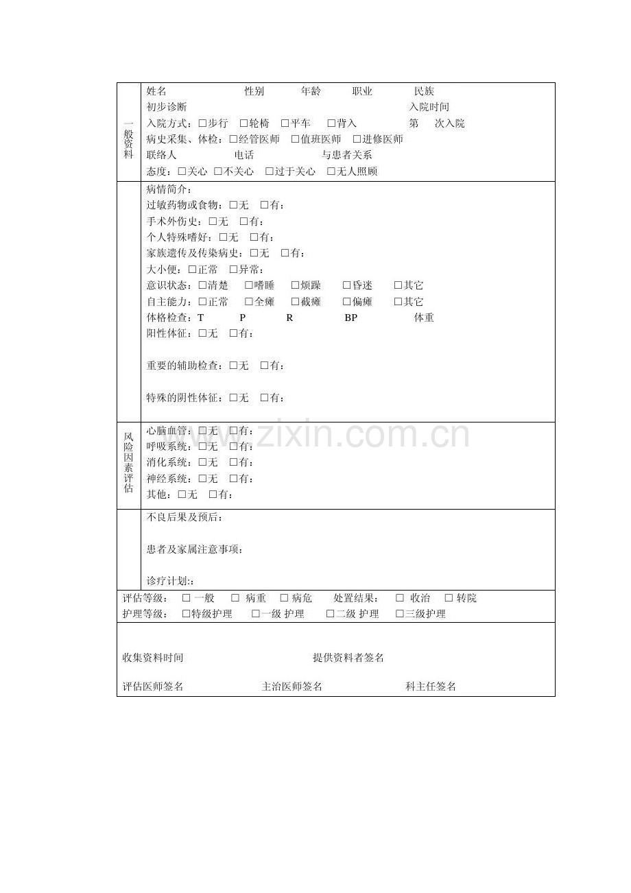 患者病情评估管理制度操作规范与程序.docx_第3页