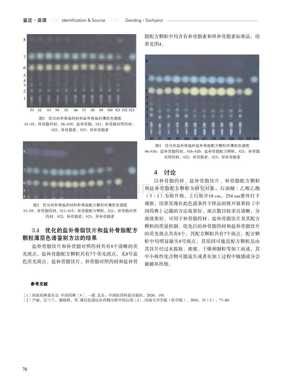 补骨脂、盐补骨脂及其配方颗粒的薄层鉴别研究.pdf_第3页