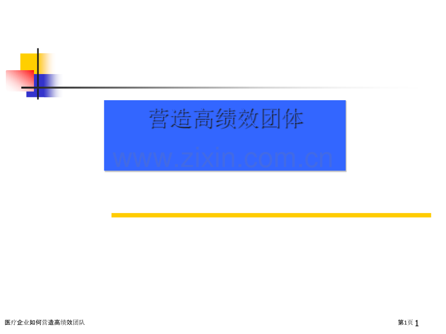 医疗企业如何营造高绩效团队.pptx_第1页