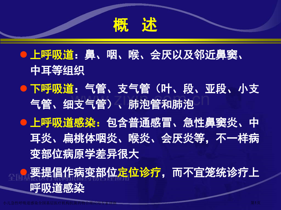 小儿急性呼吸道感染全国基层医疗机构抗菌药物合理应用专家讲座.pptx_第1页