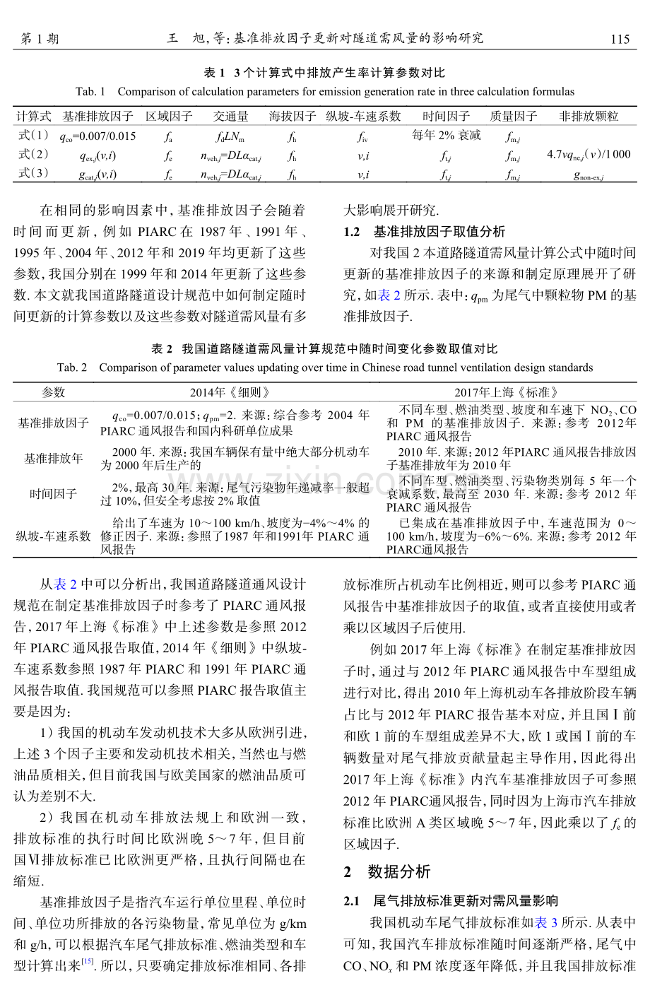 基准排放因子更新对隧道需风量的影响研究.pdf_第3页