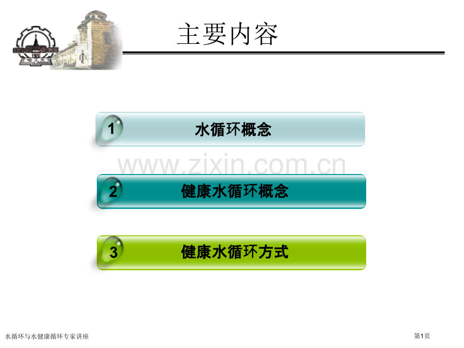 水循环与水健康循环专家讲座.pptx_第1页