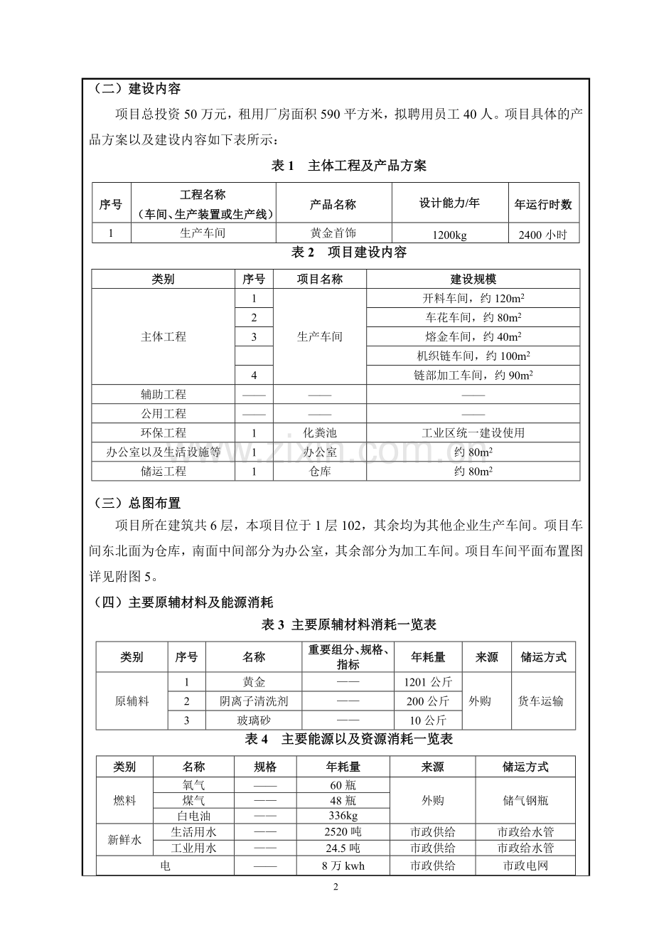 喜乐福珠宝有限公司建设项目立项环境评估报告表.doc_第2页