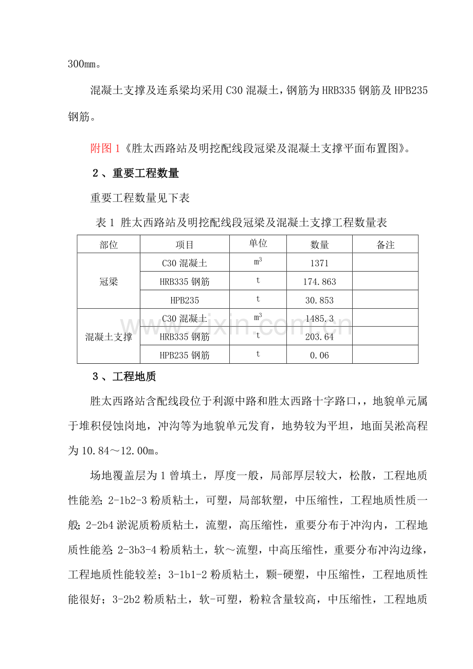 胜太西路站及明挖配线段区间冠梁分项施工方案.doc_第3页